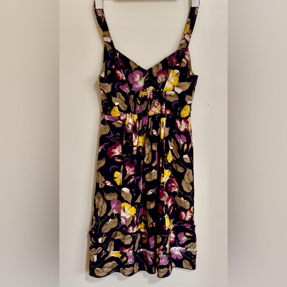 Free People| Pretty Autumn Floral Slip Dress in Purple/Yellow/Olive Sz XS - Picture 9 of 9